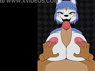 Krystal X Fox Mccloud - BB Action With Monster Cock And Big Tits!