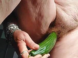 I use cucumber on hairy granny beaver