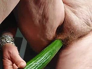 I use cucumber on hairy granny beaver