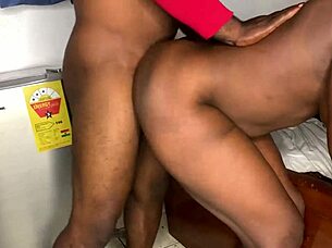 hey check out this ebony with a nice ass giving super hot doggy