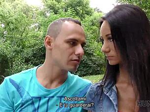 hunt4k buys a stranger's wife at the shopping center