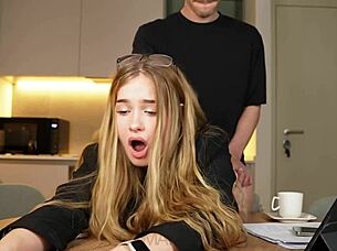 Big tit secretary messed up her office duties