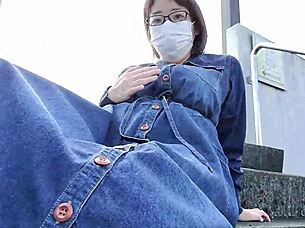 oh, a married woman masturbates outdoors, feeling such intense pleasure in this full asian video