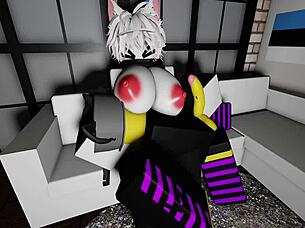 it's like having sex with this cat girl and her big tits