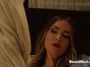 Tight Lesbian Slaves Pose Naked For Dominant Madame. They Endure Bondage And Fingering In Bdsm Scene.