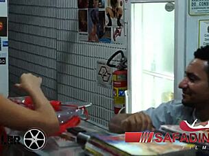 Watch The Naughty Sex Shop Slut Mirella Mansur Take Monster Cock Anal!