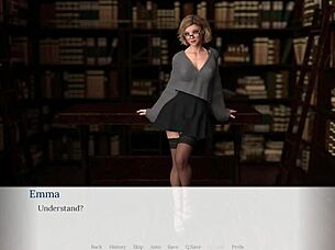 hey, let's play with emma in the library, she whispered, teasing with big tits and blonde blowjob charm.