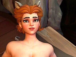 Emma Frost takes control in the bedroom, delivering strapon punishment to submissive partner in intense lesbian encounter.