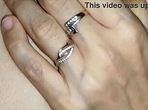 he stretched his wifes ass with fingers before entering anal with monster cock pov style