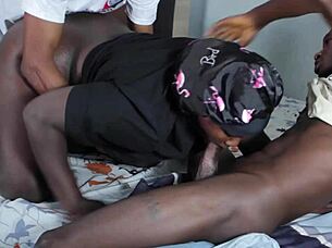 uh, i watch this ebony milf in amateur threesome squirtin' from big black cock double penetration rough fuckin' with big ass...