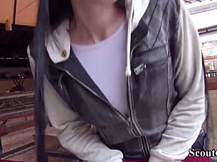 German Scout Picks Up Hairy Teen 18+ Tata Lilashi For Outdoor Fuck!