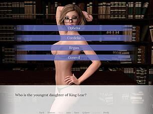 hey, let's play with emma in the library, she whispered, teasing with big tits and blonde blowjob charm.