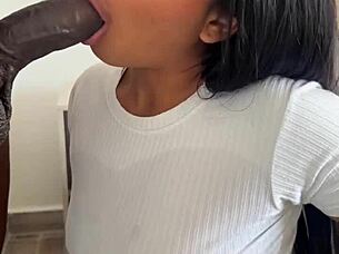 I love how he devoured this huge meat dildo with ball licking and deepthroat.
