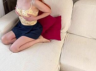 virgin pussy rubbing with cock in kinky games - russian amateur with talking and subtitles