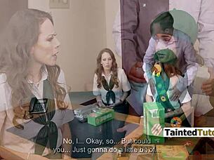 Baking Bad Unfolds As Petite Submissive Cougar Faces Rough Group Domination In 3some On Desk