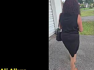 Ali Allure goes panty shopping in store trailer watch full on red