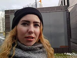 Fucked B Bella Mur for Cash in Russian Pickup First Time