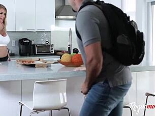 Wow, this young babe really gets the best of her mature friend and boyfriend in hot action!