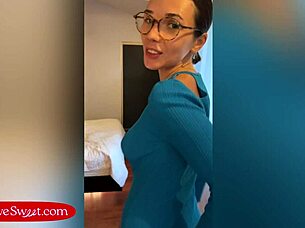 Hey, check out this hot French college babe getting caught masturbating to her teacher crush with those big tits and cute innocent vibe!