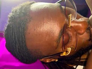 Husband devours ebony wife's wet pussy until explosive orgasm hits