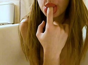 Petite Brunette Enjoys Solo Bath Time With New Sex Toy