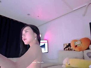 I uh love masturbating my sexy korean tits till i squirt all over webcam