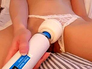 Hey tiny Asian maid, wanna strip those panties and cum hard on your puffy pussy with vibrator?