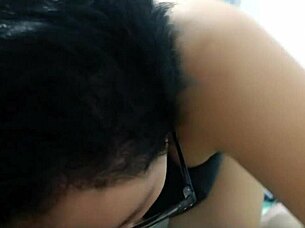 In this steamy scene, a hot Japanese student gives her professor an intense blowjob leading to a cumshot in POV style