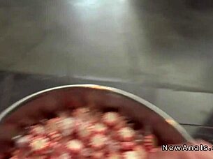 innocent girlfriend bends over for intense anal pounding in doggy style by monster cock