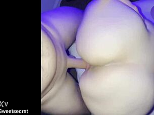 Latina teen spreads wet pussy cheeks in POV doggystyle