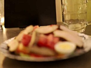 In a sexy homemade story, couple dives into BENT OVER doggystyle with natural tits bouncing wildly.