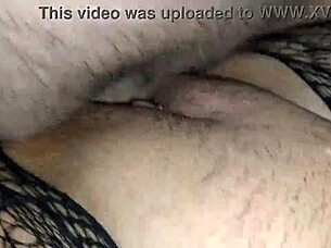 Oh god! How does my wife's pussy feel in that sexy bodystocking from her lover?