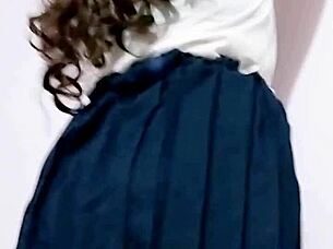 Oh man, my Mexican niece keeps teasing with those short uniform skirts, and today I finally fuck her hard in homemade action outdoors.