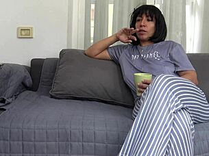 stepmom expertly licks her stepson's asshole with dominating rimjob skills