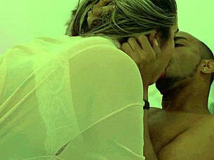 She eagerly sucks that massive black cock for her daily protein fix.