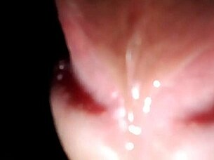amateur sends a solo video getting all wet during intense masturbation