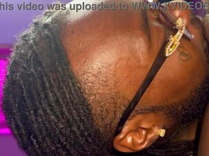 Husband devours ebony wife's wet pussy until explosive orgasm hits