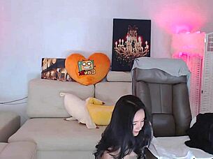 I uh love masturbating my sexy korean tits till i squirt all over webcam
