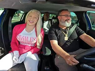 Whoa, check out Brazilian babes Tiffany Wilson and Latrell in wild car blowjob party with Elisa Ferraz joining the sucking fun 😈🚗