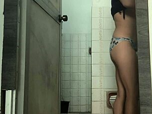 homemade voyeur i spy on myself in the bathroom