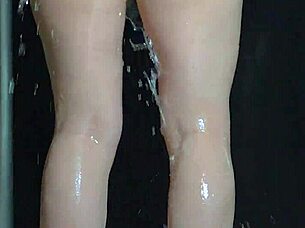 College babes enjoy soapy shower with big ass bouncing fun