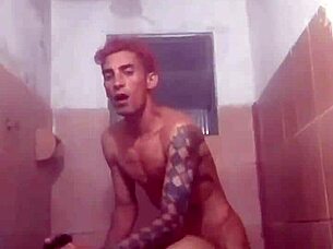 Married chubby wife gives her husband a sexy bath.