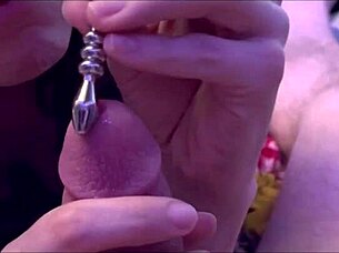 Hey, wanna see this extreme sounding with tons of pre cum and cock rubbing?