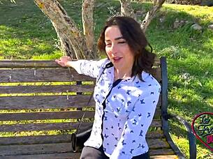 brunette slut loves getting her ass fucked in french threesome group