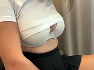 Milf In Miniskirt Flashes Bra Outdoors! Slutty Wife Shows Big Tits And Pussy