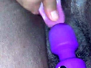 how creamy can this ebony orgasm get with toys?