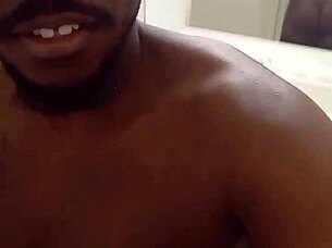 Solo woman masturbates her ass in front of mirror taking selfie until reaching intense orgasm