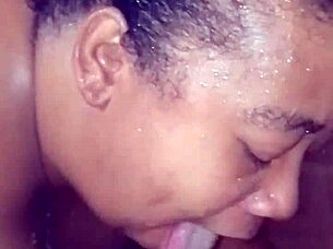 Married chubby wife gives her husband a sexy bath.