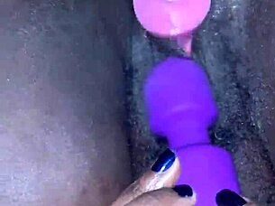 how creamy can this ebony orgasm get with toys?