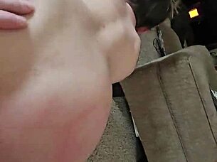 my neighbor begs for my load with a smile and swallows it down